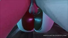 play 3D ebony babe's intense interraciale sekssessie met blanke knapperd